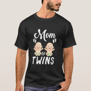 Mam van Twins mama kondiging T-shirt