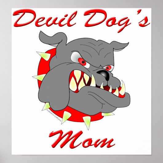 Mam van USMC Devil Dog Poster (Voorkant)