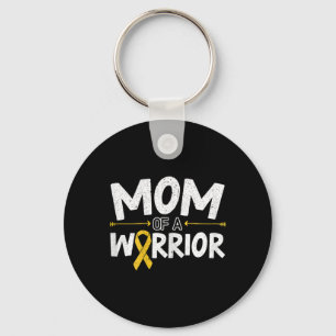 Mam van Warrior Childhood Cancer Awareness Maand Sleutelhanger