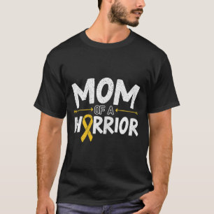Mam van Warrior Childhood Cancer Awareness Maand T-shirt