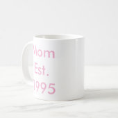Mam Vast Jaar Gepersonaliseerd Koffiemok (Voorkant links)
