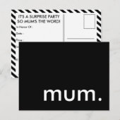 mam. verrassingsfeest uitnodiging briefkaart (Voorkant / Achterkant)