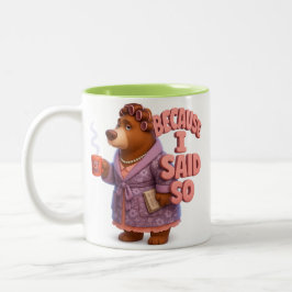 Mam versus papa tweekleurige koffiemok