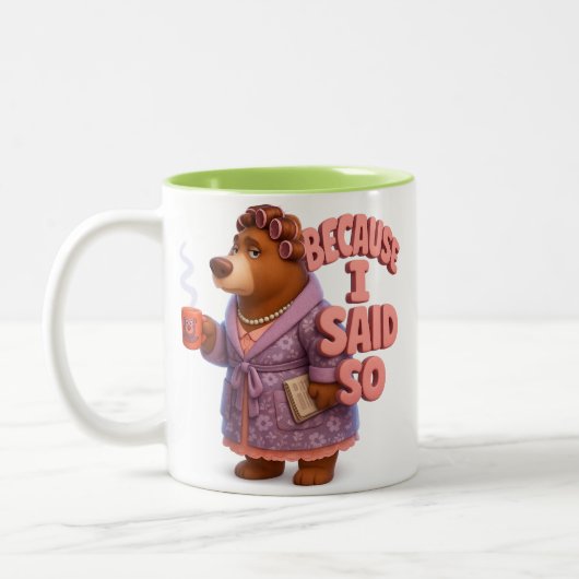 Mam versus papa tweekleurige koffiemok (Links)