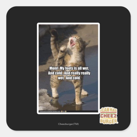 Mam! Vierkante Sticker (Voorkant)