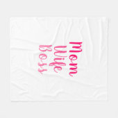 Mam vrouw baas gradiënt roze aangepast script scha fleece deken (Voorkant (Horizontaal))