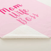Mam vrouw baas gradiënt roze aangepast script stij sherpa deken (3/4)