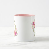 Mam Waterverf Floral Pink Gold Mok (Midden)