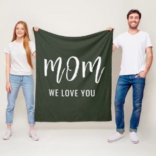 Mam We houden van je aangepaste Moederdag Fleece Deken