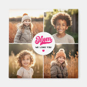 Mam we houden van je harten moederdag foto magneet (Voorkant)