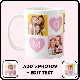 Mam We Liefhebben Jou Kinderen Namen Foto Collage Koffiemok