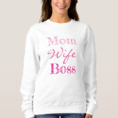 Mam Wife Boss Typografie Trui (Voorkant)