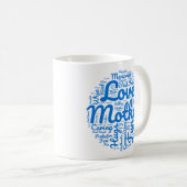 Mam Word Cloud Coffee Mok Cadeau (Voorkant rechts)