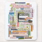 Mam Word Collage Mousepad Muismat (Voorkant)
