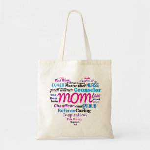 Mam, Word Heart - Tote Bag