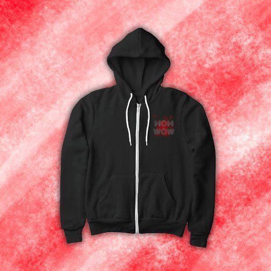 MAM WOW grijs op rood | Hoodie
