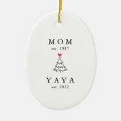 mam | Yaya Jaar Oost. Kerstmis Keramisch Ornament (Voorkant)