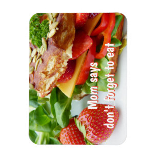 Mam zegt dat je niet vergeet te eten magneet