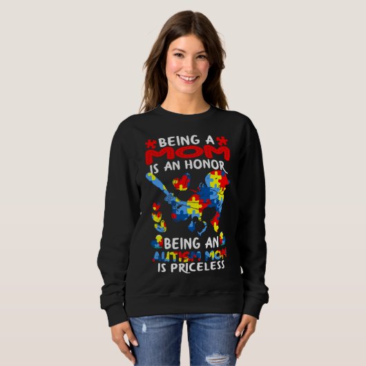 Mam zijn is een eer om autisme te zijn trui (Voorkant volledig)