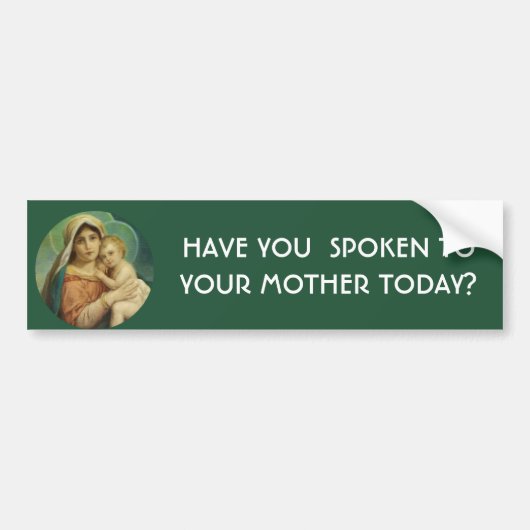 Mam zonder blote maagd Mary die Jezus vasthoudt Bumpersticker (Voorkant)
