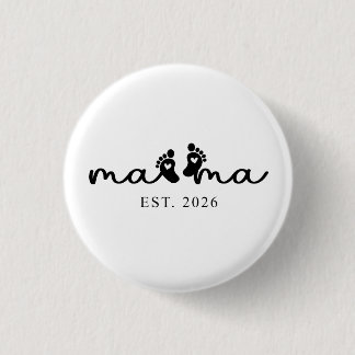 Mama 2026 | Baby Onthulling Knop Ronde Button 3,2 Cm