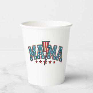 Mama 4 juli patriottische moeder bliksemschicht papieren bekers