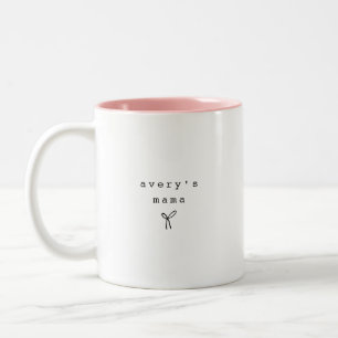 Mama Aangepaste Kinderen Namen Moederdag Cadeau Tweekleurige Koffiemok