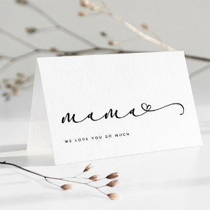 Mama   Afbeeldingsscript en -hart met foto Kaart