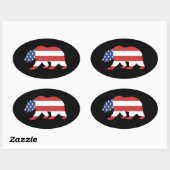 Mama Amerika Ovale Sticker (Vel)