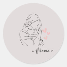 Mama - Aufkleber Ronde Sticker