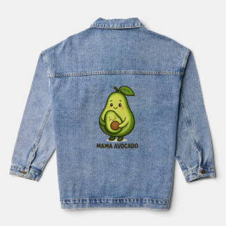 Mama Avocado avec bébé - Joli dessin animé