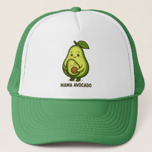 Mama Avocado met Baby – Schattige Cartoon Design Trucker Pet