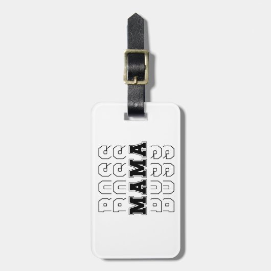 Mama baas bagagelabel (Voorkant verticaal)