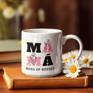 Mama baas van bazen koel en funky Moederdag Koffiemok