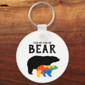 Mama Baby Beer Autism Awareness Sleutelhanger (Voorkant)
