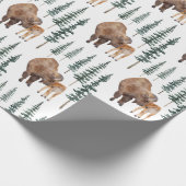 Mama Baby Bison Cadeaupapier (Hoek)