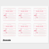 Mama + Baby Flamingo boekenplaat sticker (Vel)