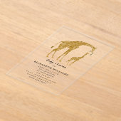 Mama & Baby Giraffe Neutraal Baby shower Uitnodigi Acryl Uitnodigingen (Laagn)