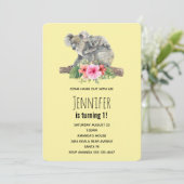 Mama & Baby Koala Beer Cute Waterverf Verjaardag Kaart (Staand voorkant)