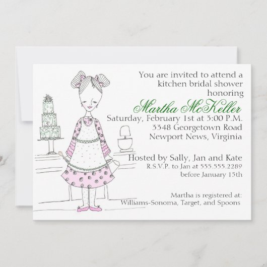 Mama Bakes - Kitchen Bridal Shower - Uitnodiging (Voorkant)