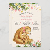 Mama Bear Baby Bear Douche Invitation (Devant / Derrière)