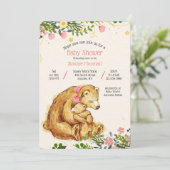Mama Bear Baby Bear Douche Invitation (Debout devant)