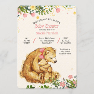 Mama Bear Baby Bear Douche Invitation