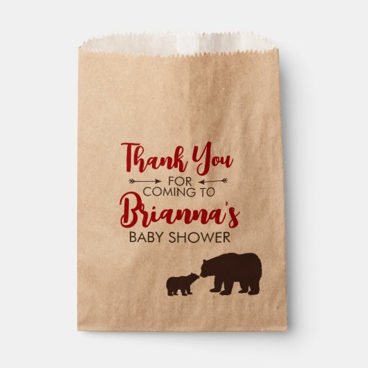 Mama Bear Baby shower Merci Favoriser les sacs (Devant)
