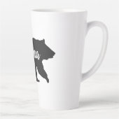 Mama Bear Black and White Latte Mug (Droite)