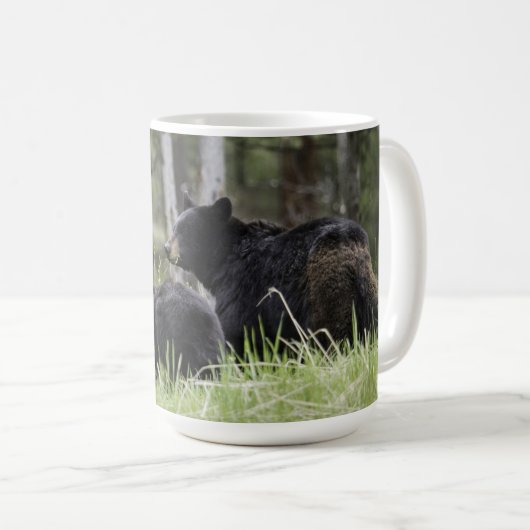 Mama Bear Coffee Mug Cup Mère Cadeau (Devant droit)