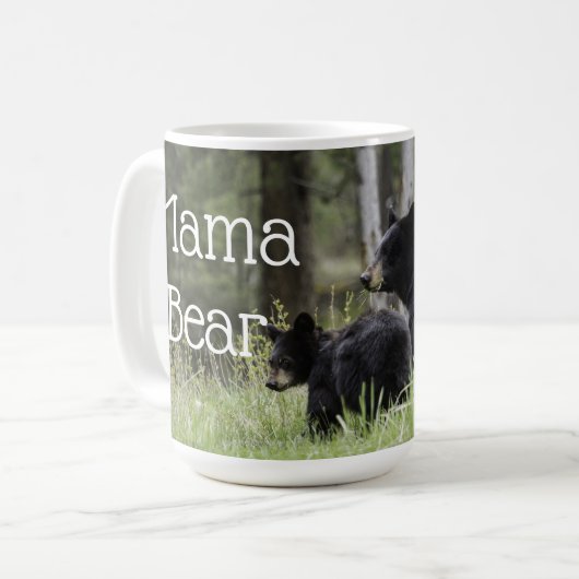 Mama Bear Coffee Mug Cup Mère Cadeau (Devant gauche)