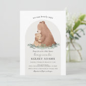 Mama Bear Cute Baby shower Invitation (Debout devant)