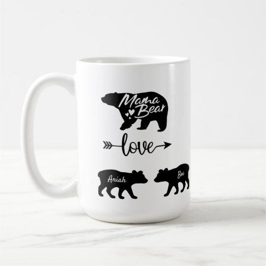 Mama Bear et Cubs Coffee Mug (Gauche)