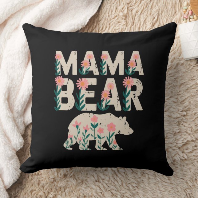 Mama Bear – Floral Strength and Love Kussen (Deken)